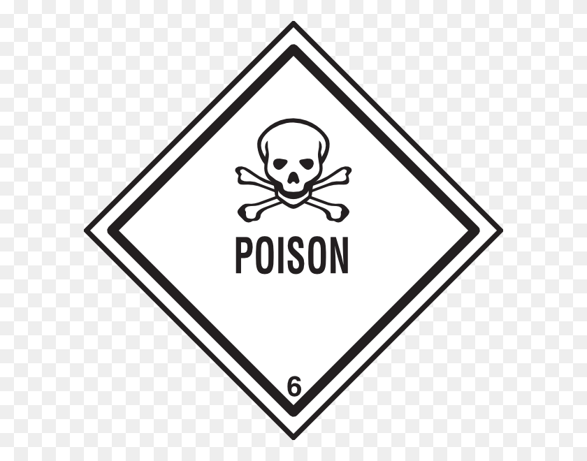 600x600 Poison Warning Clip Art - Poison Clipart