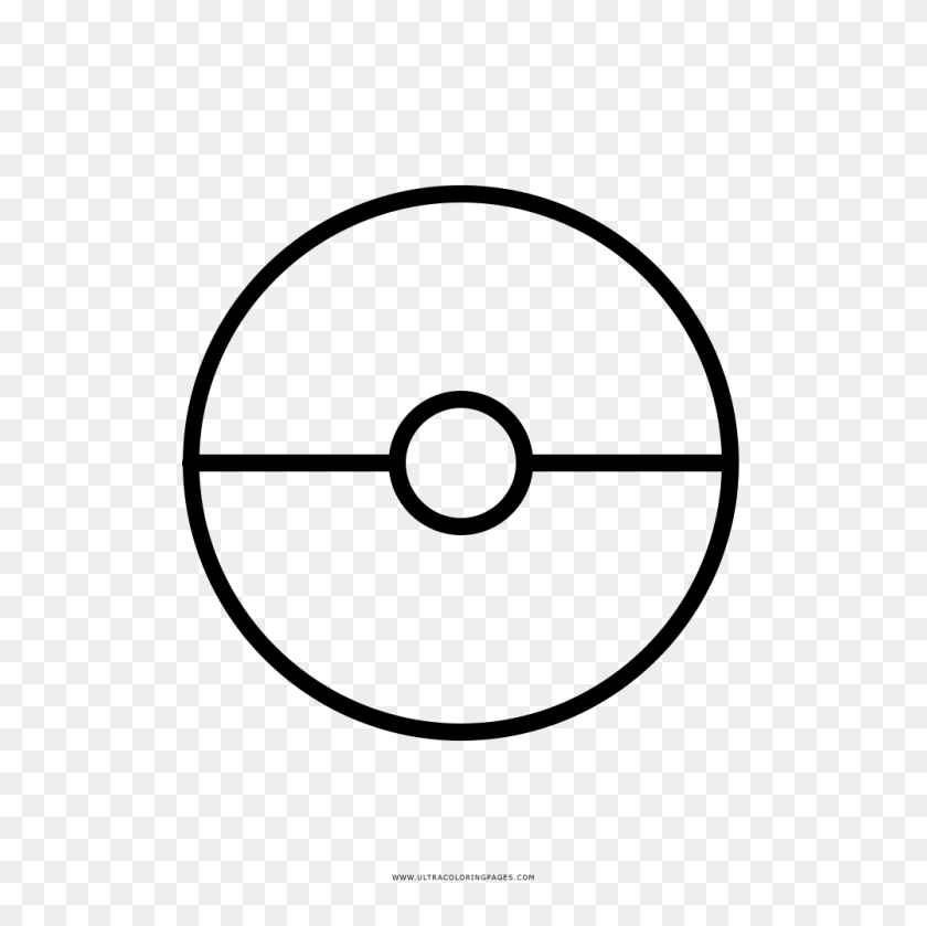 1000x1000 Poke Ball Para Colorear - Pokemon Ball Png