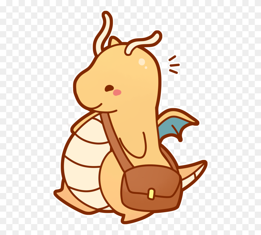 506x695 Pokemon Dragonite Cute Chibi Chibipokemon Freetoedit - Dragonite PNG