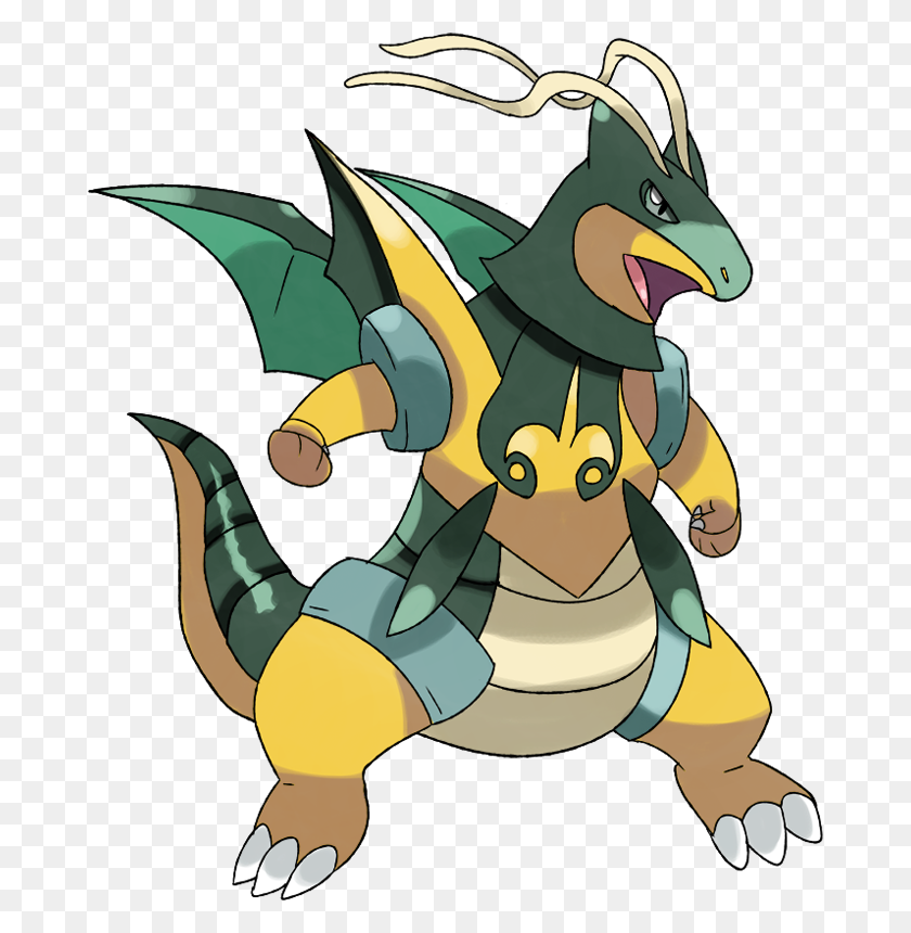 678x800 Pokémon Mega Dragonite Blade Pokedex Evolución, Movimientos - Dragonite Png