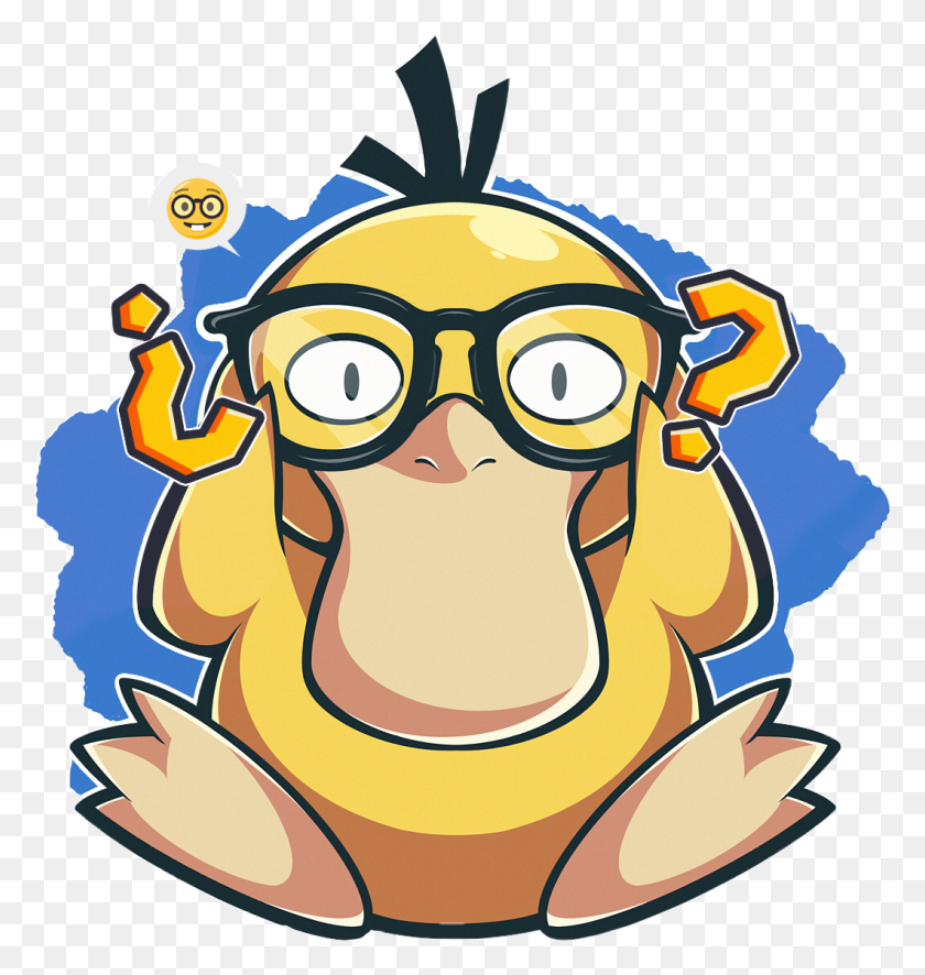 1060x1123 Pokemon Psyduck Glasses Freetoedit - Psyduck PNG
