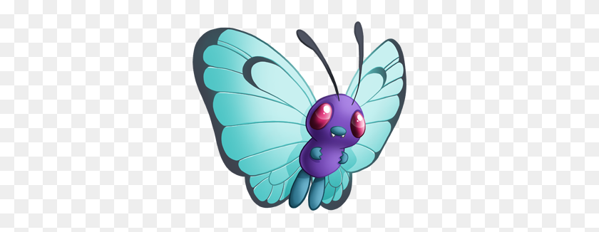 300x266 Pokemon Shiny Butterfree Pokedex Evolution, Moves, Location - Butterfree PNG