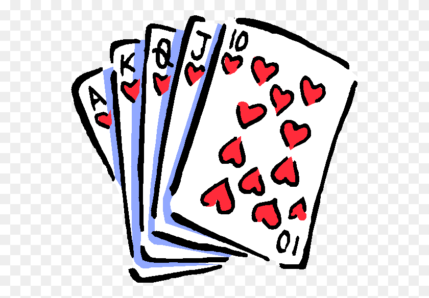 562x524 Poker Card Game Clip Art Free Image - Poker Chip Clipart