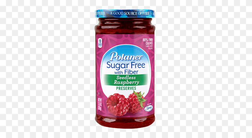 400x400 Polaner Sugar Free With Fiber Seedless Raspberry Preserves - Raspberries PNG