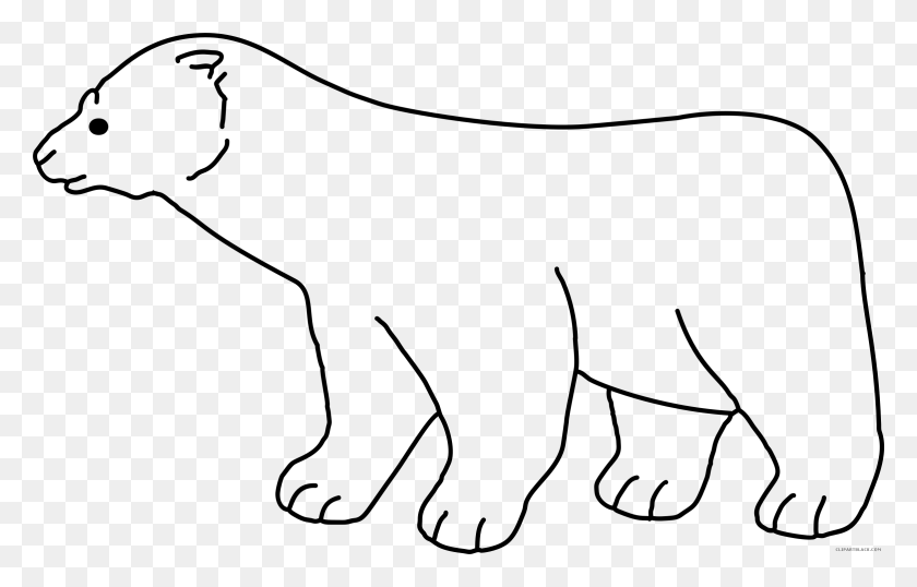 2342x1438 Polar Bear Clip Art - Polar Bear Clipart Black And White