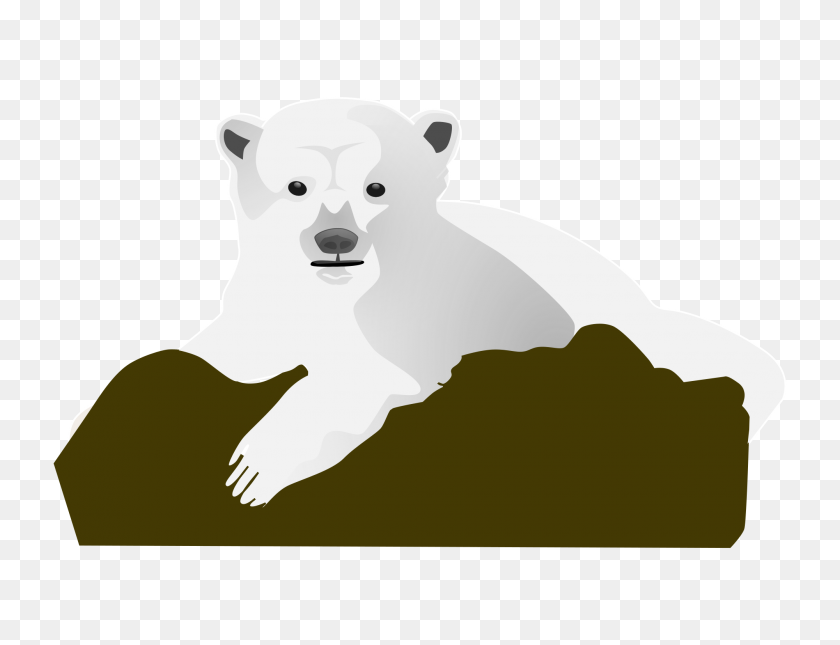2000x1500 Polar Bear Clip Art - Rock Clipart