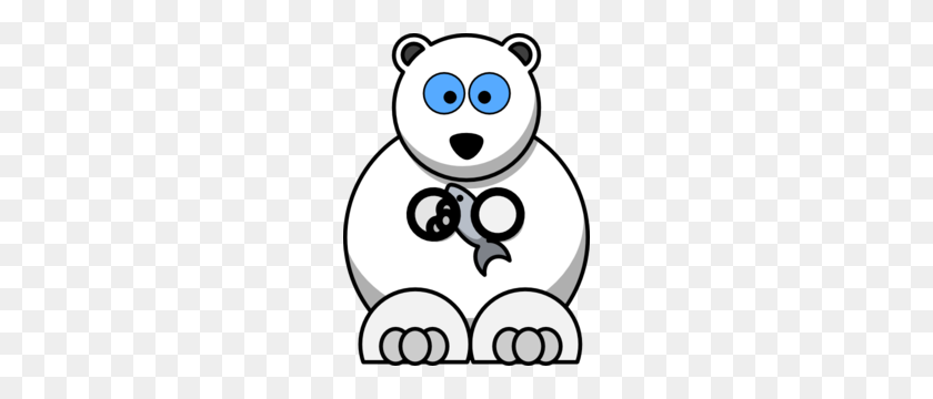 222x300 Polar Bear Clip Art Black And White - Cute Polar Bear Clipart