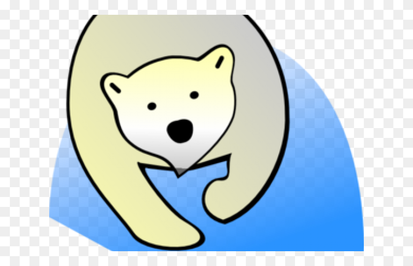 640x480 Клипарт Белый Медведь - Милый Белый Медведь Клипарт