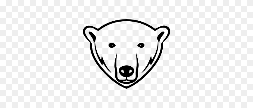 300x300 Polar Bear Face Sticker - Polar Bear PNG