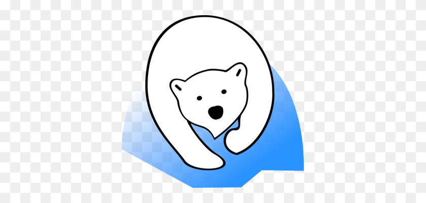 359x340 Polar Bear Giant Panda Clip Art Christmas Ice Bears Free - Sleeping Bear Clipart
