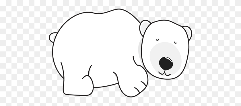 Oso Polar Dormido Clip Para Dormir Oso Polar, Oso - Clipart De Oso Dormido