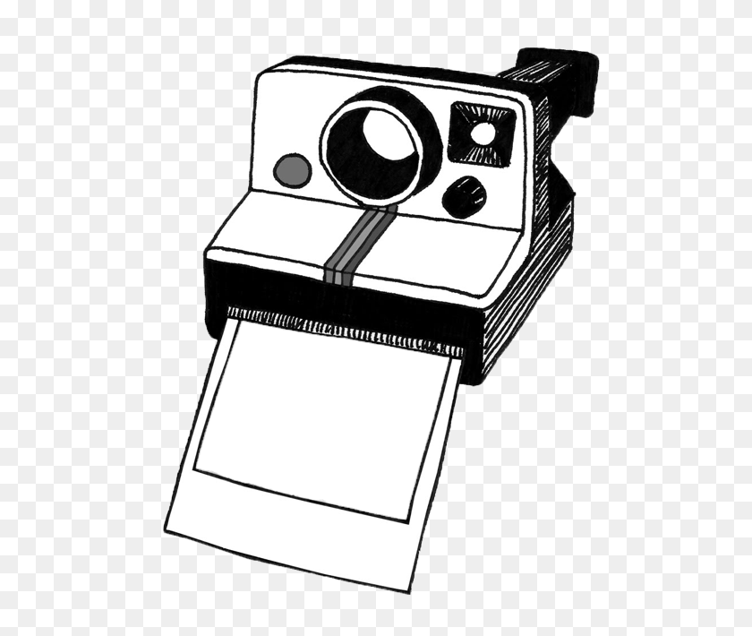 572x650 Polaroid Camera Clipart Black And White Clip Art Images - Old Camera Clipart