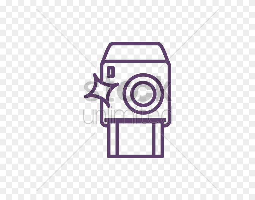 600x600 Polaroid Camera Vector Image - Polaroid Camera Clipart