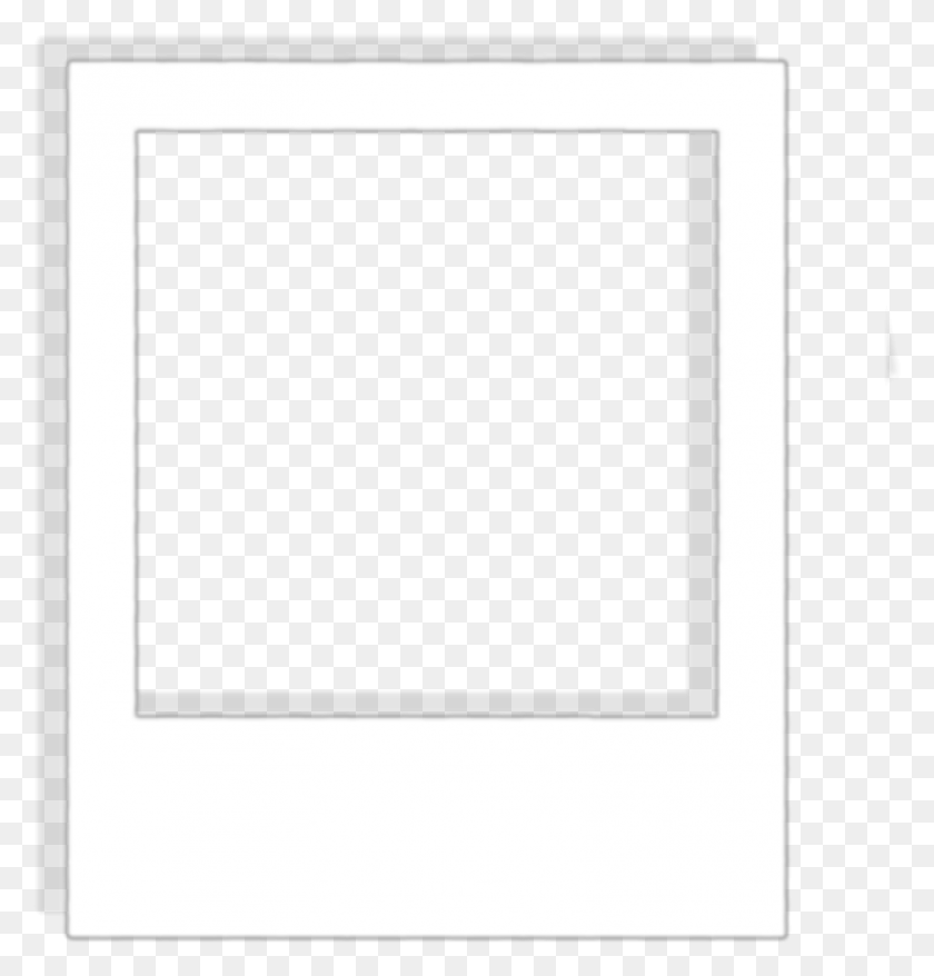 1613x1692 Polaroid Frame White Square Freetoedit Remixit Remixme - Polaroid Picture Frame PNG