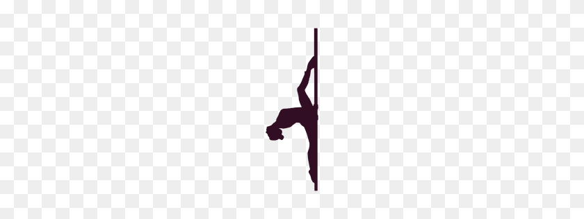 256x256 Pole Dance Side Hook Silhouette - Pole Dance Clip Art