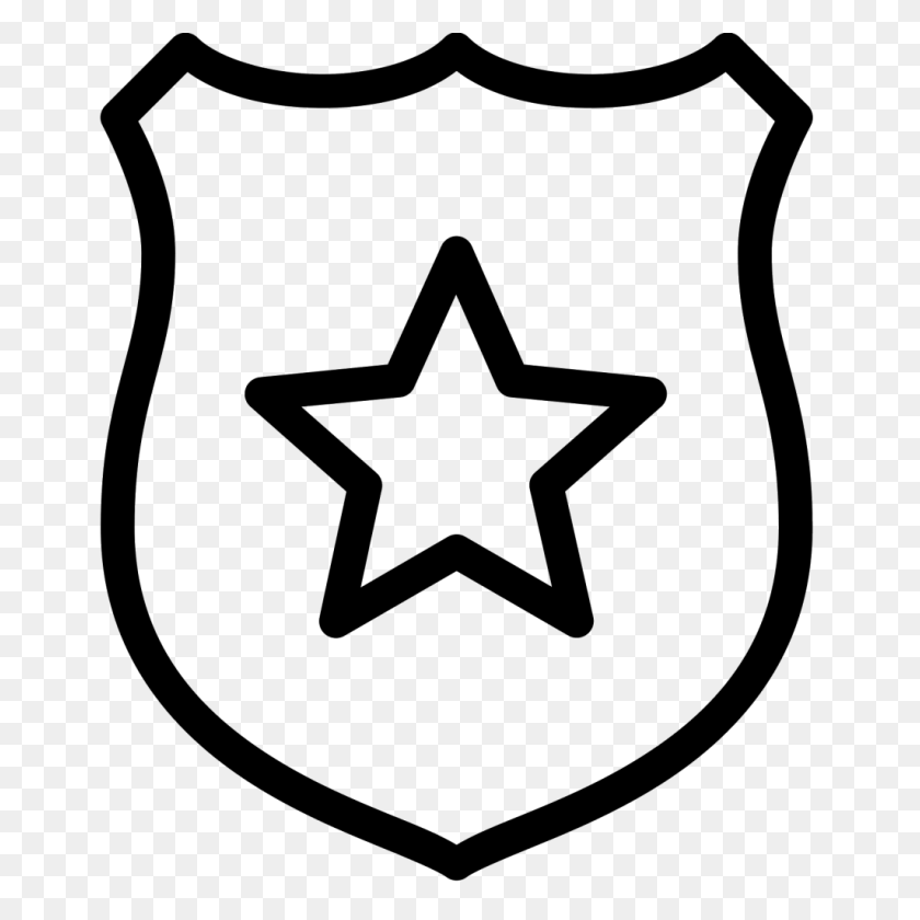 1024x1024 Значок Полиции Клипарт Кроссворд - Значок Полиции Клипарт Черно-Белый