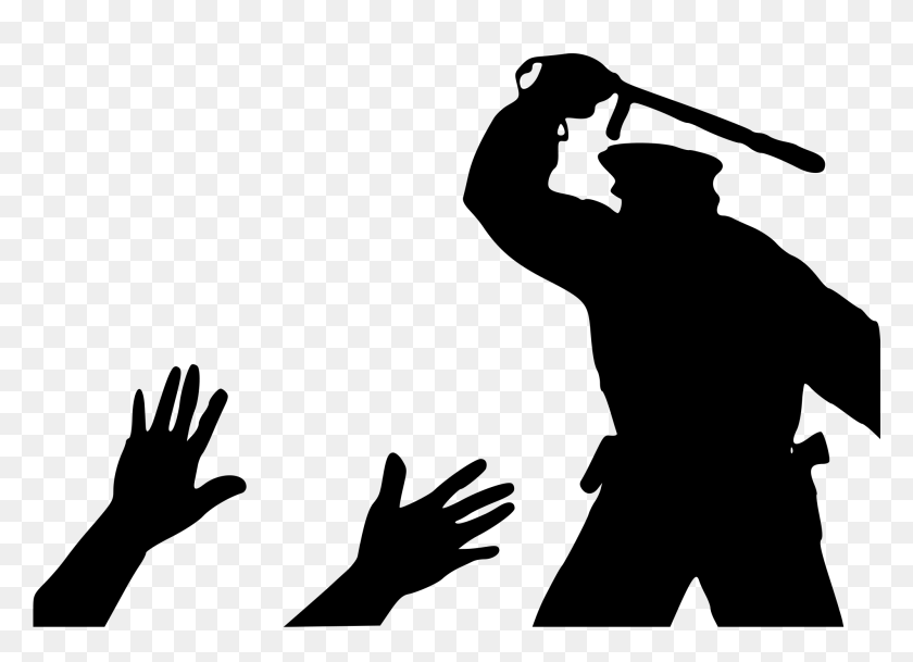 2000x1408 Police Brutality - Police Officer Clipart Black And White