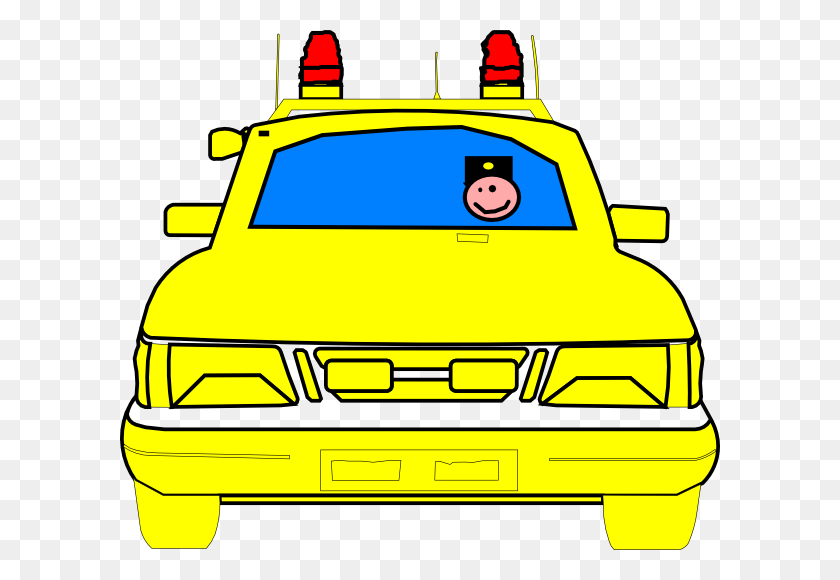 600x520 Police Car Clip Art - Police Car Clipart