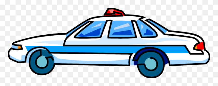 830x291 Police Car Clip Art - Police Car Clipart Black And White