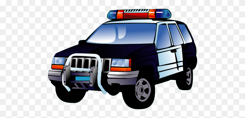 512x345 Police Car Clipart - Police Lights PNG