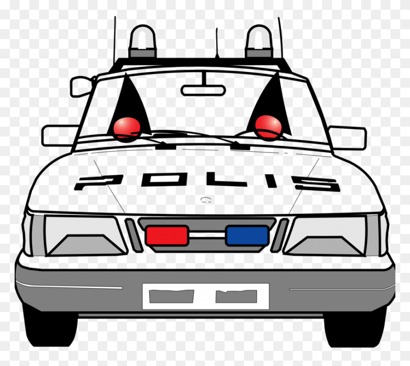 846x750 Police Car Coloring Book Police Officer - Police Car Clipart
