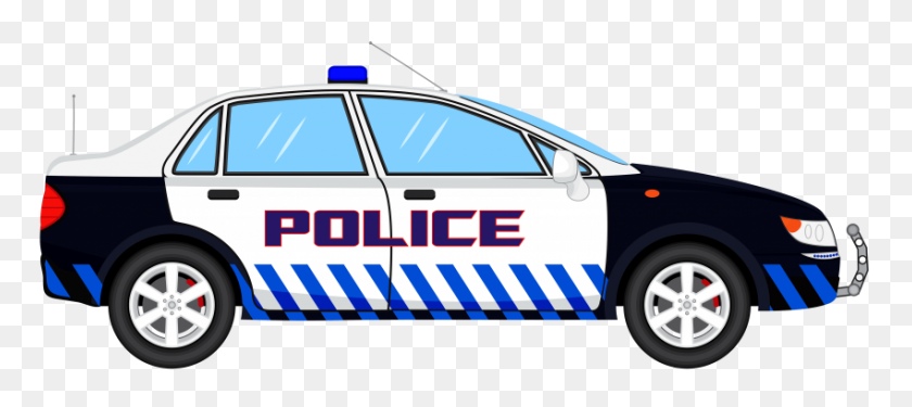 850x344 Police Car Png - Car Emoji PNG