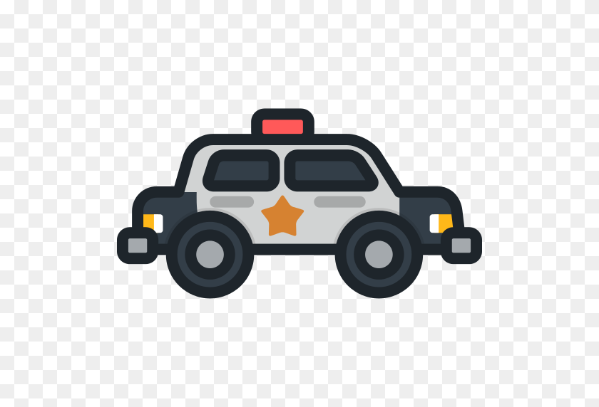 512x512 Значок Полицейская Машина Транспорт Png - Полицейская Машина Png
