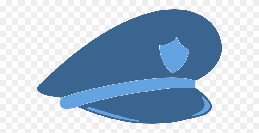 600x373 Police Hat Blue Clip Art - Police Hat Clipart