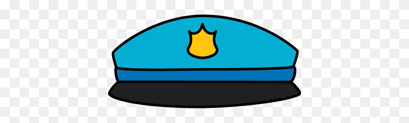 396x193 Police Hat Clip Art - Hat Clipart