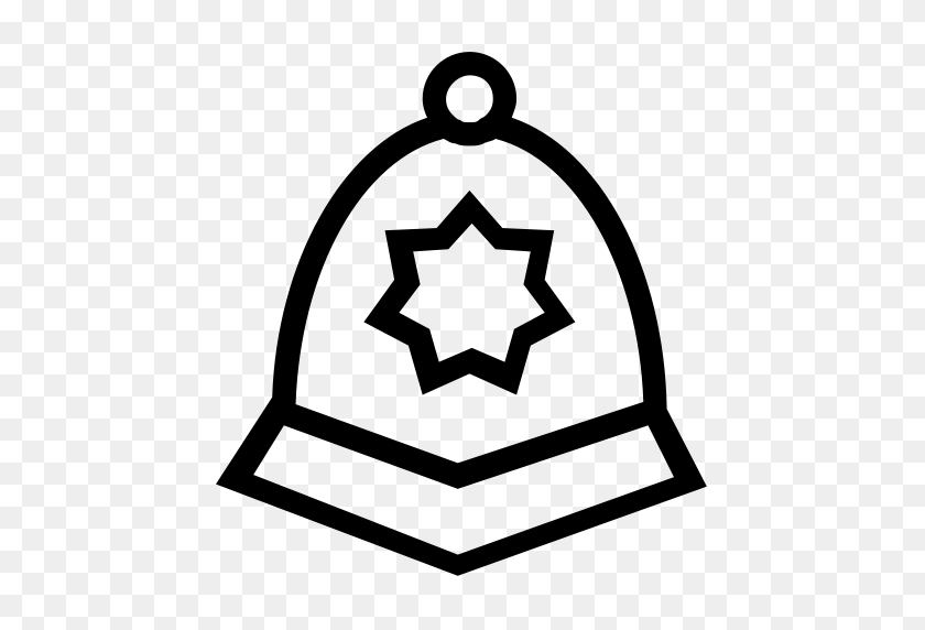 512x512 Sombrero De Policía, Policía, Icono De Transporte Con Formato Png Y Vector - Sombrero De Policía Clipart