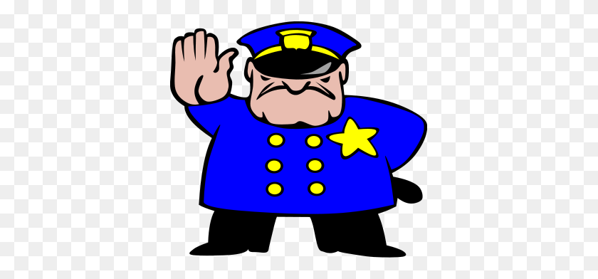 361x332 Police Man Ganson - Person Saying No Clipart