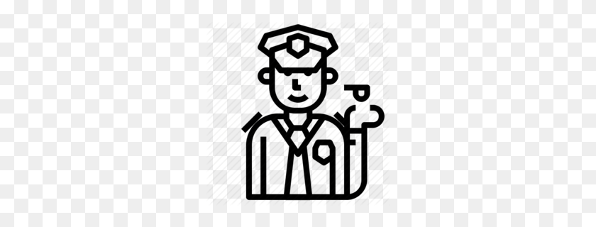260x260 Police Officer Clip Art Clipart - Police Car Clipart Black And White