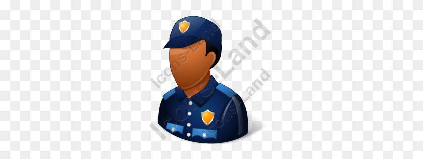 256x256 Police Officer Male Dark Icon, Pngico Icons - Police Officer PNG