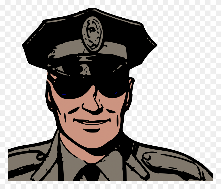 2400x2030 Police With Sunglasses Vector Clipart Image - Cop PNG