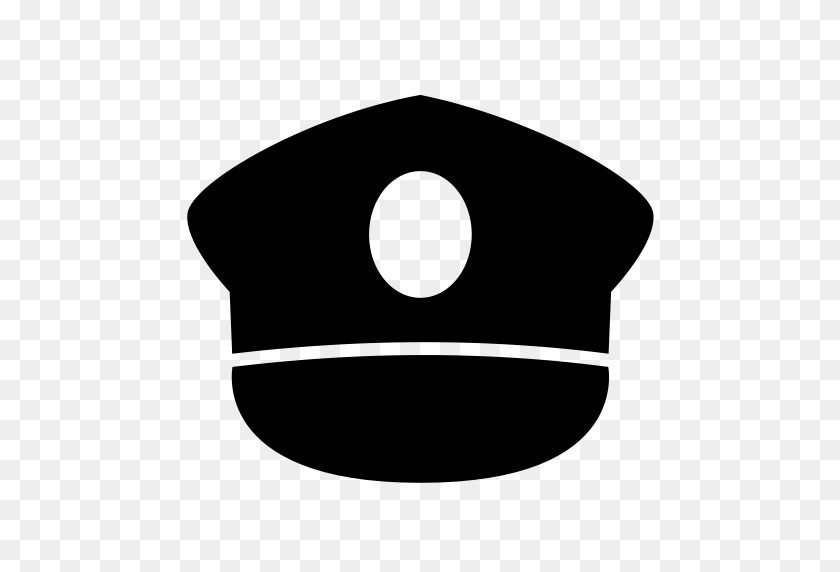 512x512 Policecap, Police, Protection Icon With Png And Vector Format - Police Hat PNG
