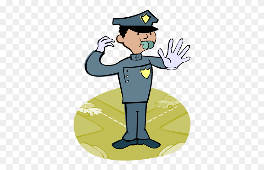 372x480 Policeman Directing Traffic Royalty Free Vector Clip Art - Police Man Clipart