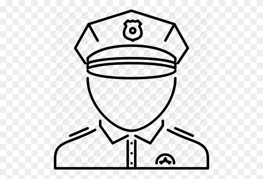 512x512 Policeman Drawing Easy Huge Freebie! Download For Powerpoint - Cop Clipart Black And White