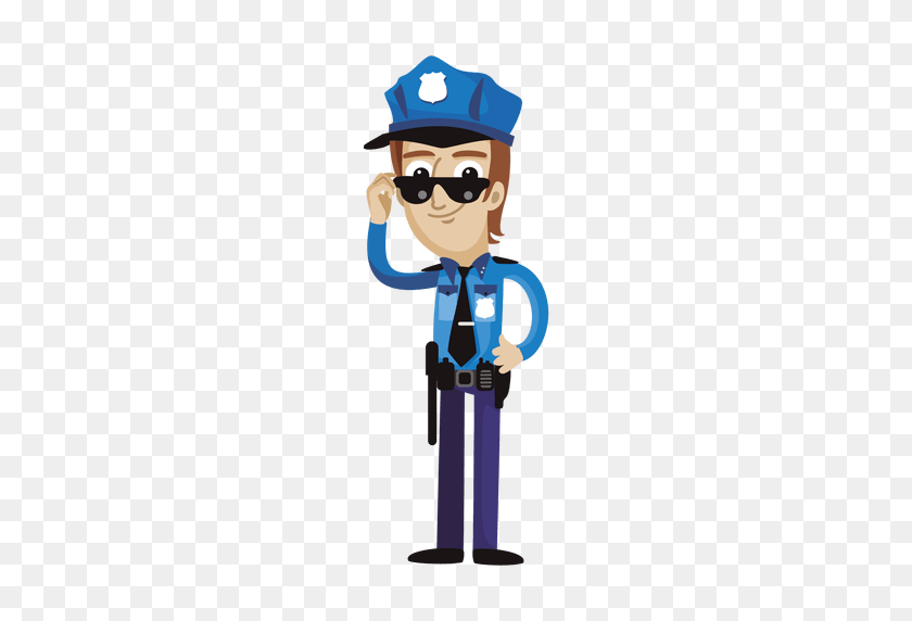 512x512 Policía De Dibujos Animados Divertidos - Oficial De Policía Png