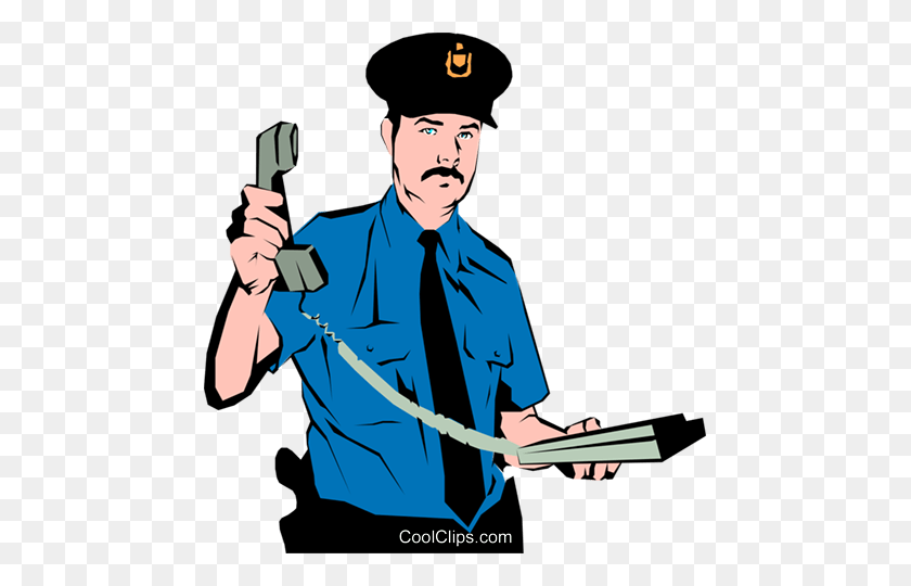 463x480 Policeman Royalty Free Vector Clip Art Illustration - Police Man Clipart