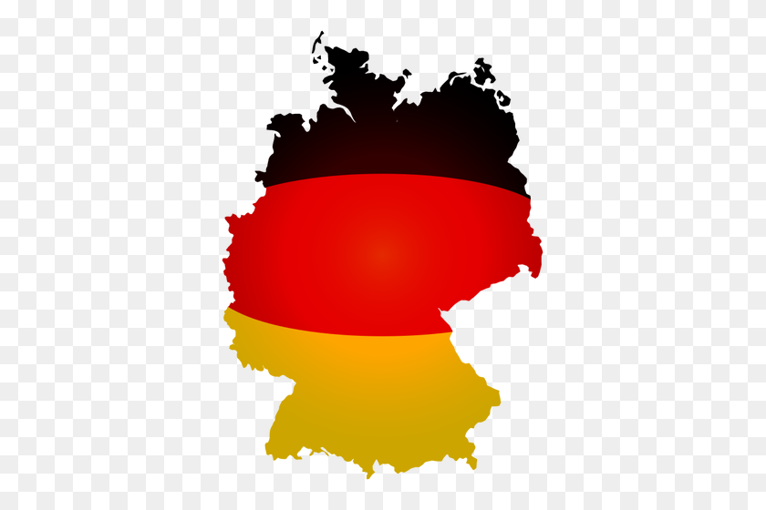 361x500 Political Flag Map Of The Germany Vector Image - German Flag Clipart