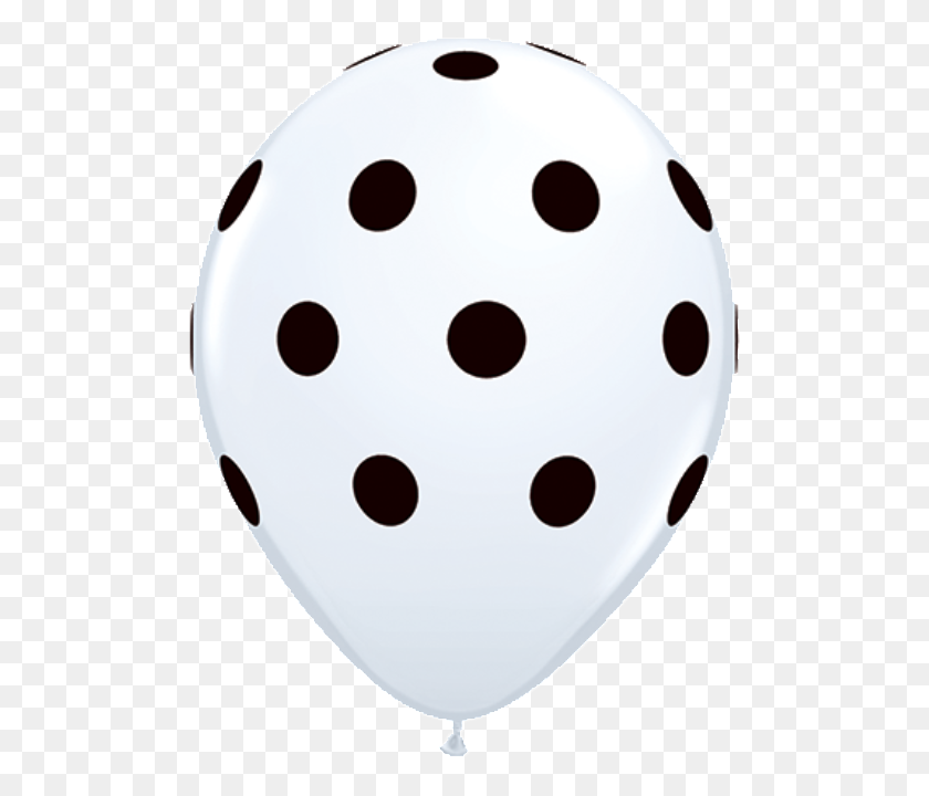 501x660 Polka Dot Balloons White Black Ink - White Balloons PNG