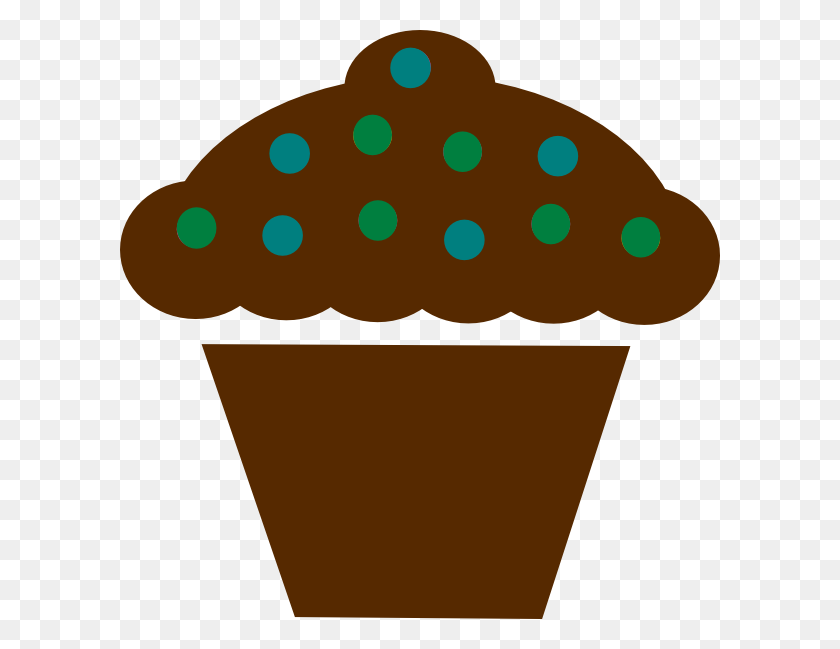600x589 Polka Dot Cupcake Png, Clip Art For Web - Dark Chocolate Clipart
