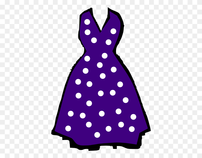 414x599 Polka Dot Dress Clip Art - Dress Code Clipart