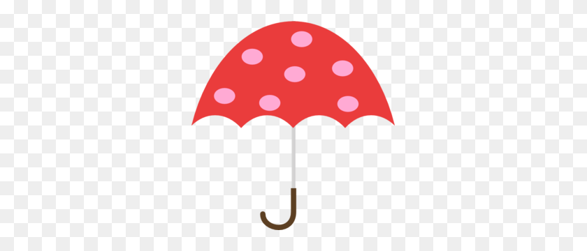 291x300 Polka Dot Umbrella Clip Art - Rain Drop Clipart
