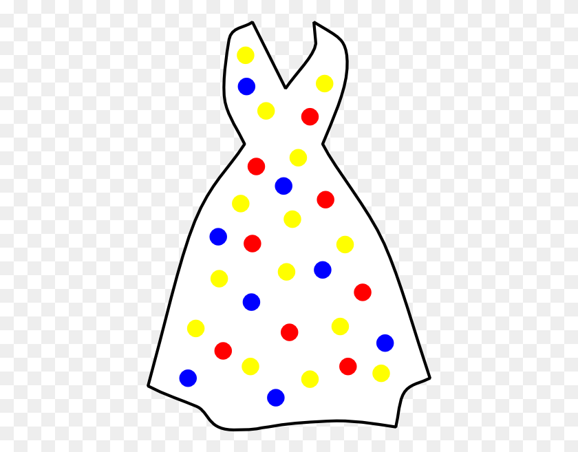 414x597 Polka Dots White Dress Png Large Size - Polka Dots PNG