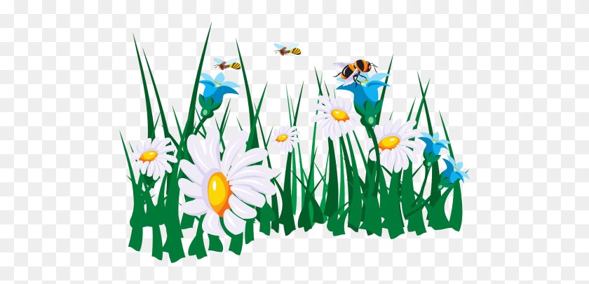 500x345 Клипарт Опыление Пчелиный Сад - Цветочный Клипарт