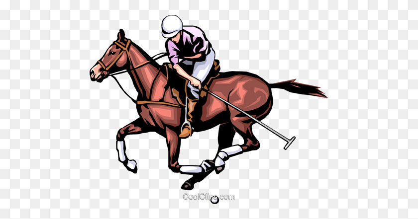 480x381 Polo Player Royalty Free Vector Clip Art Illustration - Horse PNG Clipart