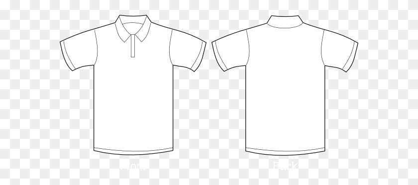 600x313 Рубашка Поло Картинки - Футболка Клипарт Черный И Белый