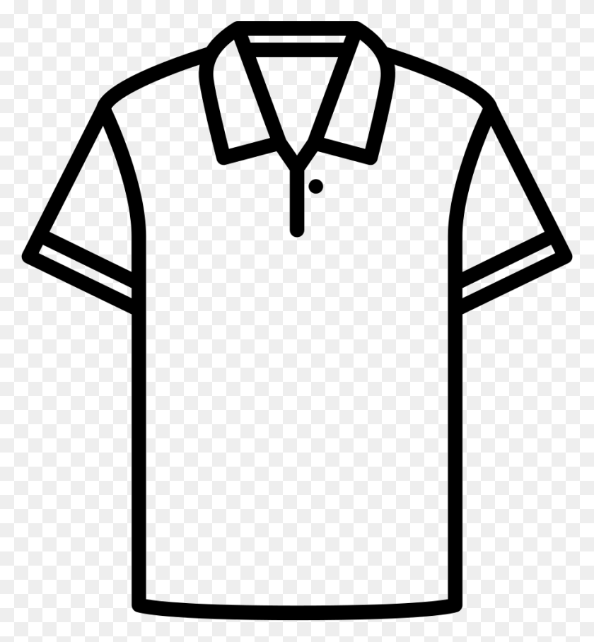902x981 Polo Shirt Clipart Basic - Short Sleeve Shirt Clipart
