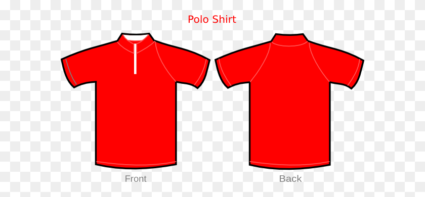 600x330 Polo Shirt Red With Zipper Clip Art - Zipper Clipart